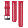 Andningsbart rött silikonarmband för tillbehör 24 mm Andningsbart rött silikonarmband för tillbehör 24 mm