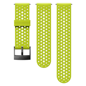Lime 24 mm silikonrem för Suunto-klockor för hård träning
