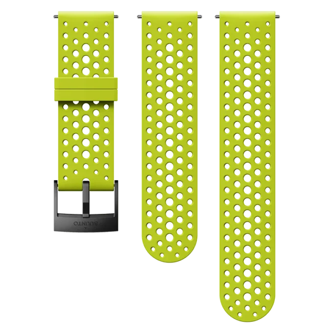 Lime 24 mm silikonrem för Suunto-klockor för hård träning Lime 24 mm silikonrem för Suunto-klockor för hård träning