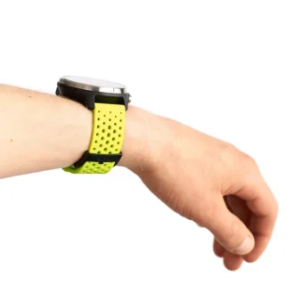 Lime 24 mm silikonrem för Suunto-klockor för hård träning