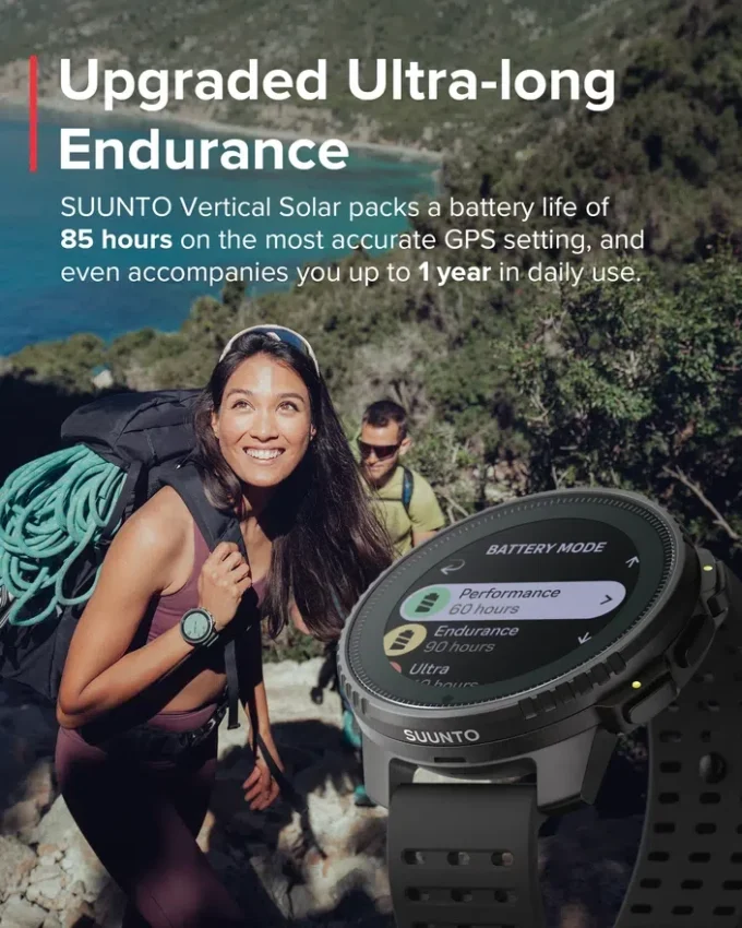 Renoverad Suunto Vertical Solar, All Black