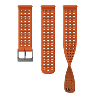 Suunto 22 mm Athletic 9 silikonarmband, canyon orange, S+M