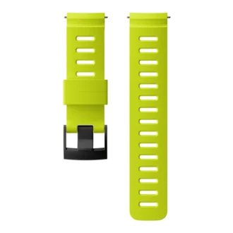 Suunto 24 mm dykutrustning i silikon, lime/svart, storlek M