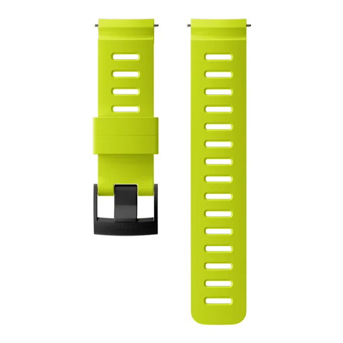 Suunto 24 mm dykutrustning i silikon, lime/svart, storlek M