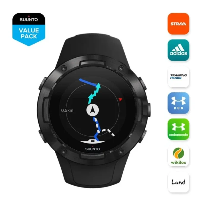 Suunto 5 All Black – kompakt GPS-sportklocka med fantastisk batteritid Suunto 5 All Black – kompakt GPS-sportklocka med fantastisk batteritid