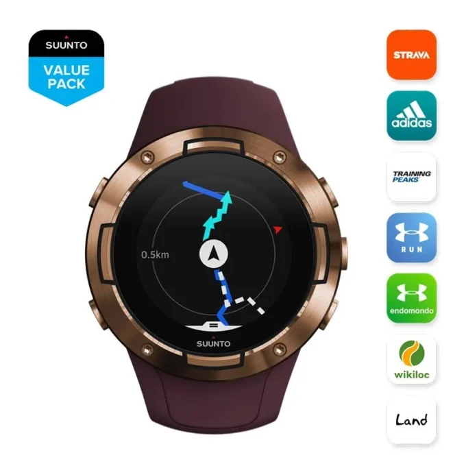 Suunto 5 burgundy copper – kompakt GPS-sportklocka med utmärkt batteritid Suunto 5 burgundy copper – kompakt GPS-sportklocka med utmärkt batteritid