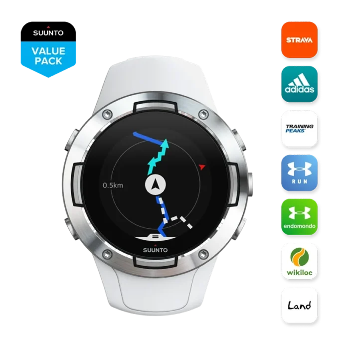 Suunto 5 White – kompakt GPS-sportklocka med utmärkt batteritid Suunto 5 White – kompakt GPS-sportklocka med utmärkt batteritid