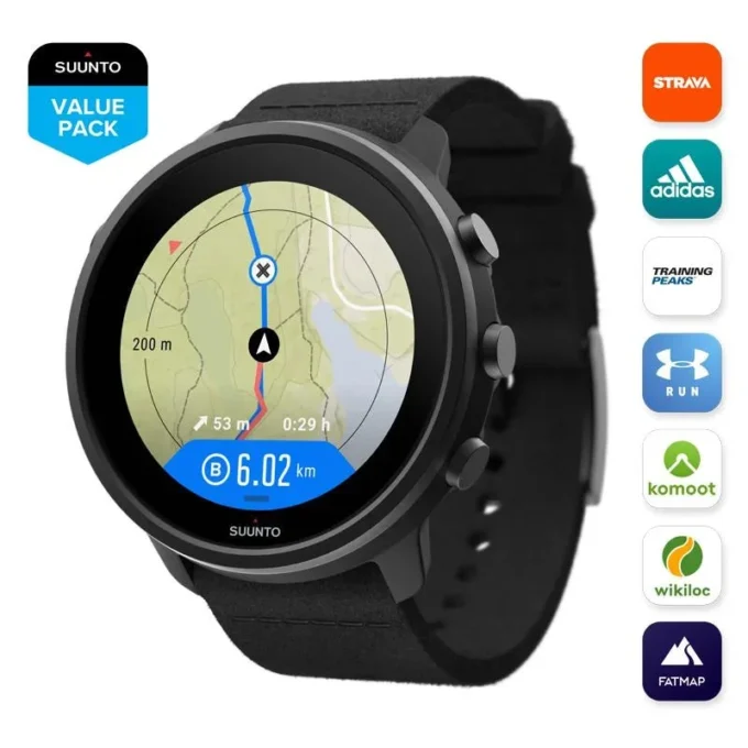 Suunto 7 matt svart titan – smartklocka med mångsidig sportupplevelse Suunto 7 matt svart titan – smartklocka med mångsidig sportupplevelse