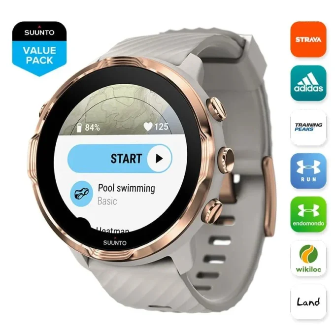 Suunto 7 Sandstone Rosegold – smartklocka med mångsidig sportupplevelse Suunto 7 Sandstone Rosegold – smartklocka med mångsidig sportupplevelse