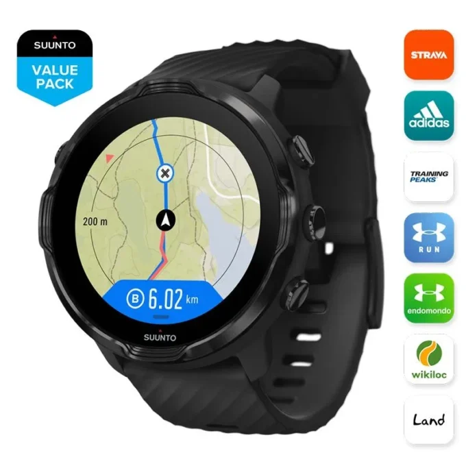 Suunto 7 svart – smartklocka med mångsidig sportupplevelse Suunto 7 svart – smartklocka med mångsidig sportupplevelse