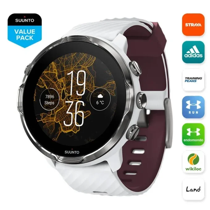 Suunto 7 white burgundy – smartklocka med mångsidig sportupplevelse Suunto 7 white burgundy – smartklocka med mångsidig sportupplevelse