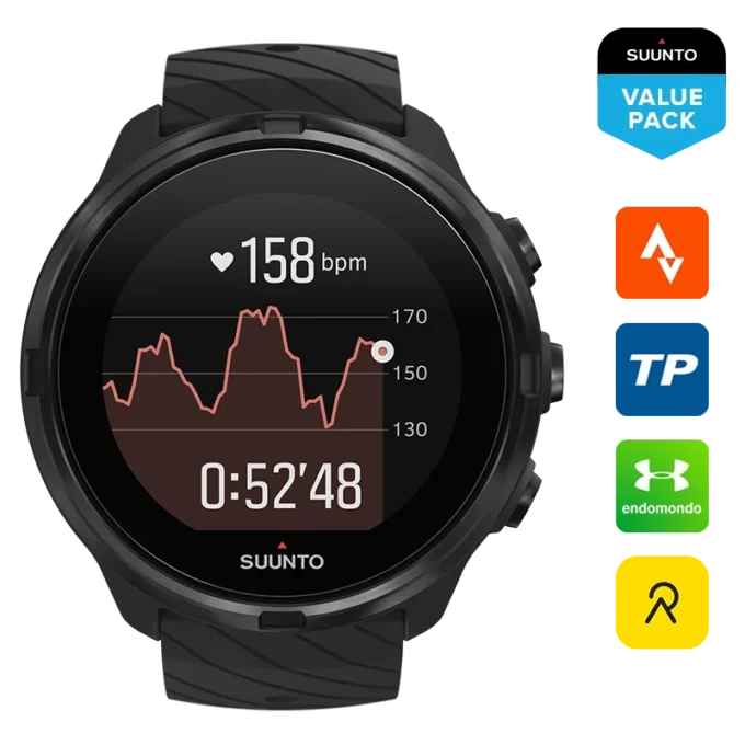 Suunto 9 All Black – GPS-sportklocka med lång batteritid Suunto 9 All Black – GPS-sportklocka med lång batteritid