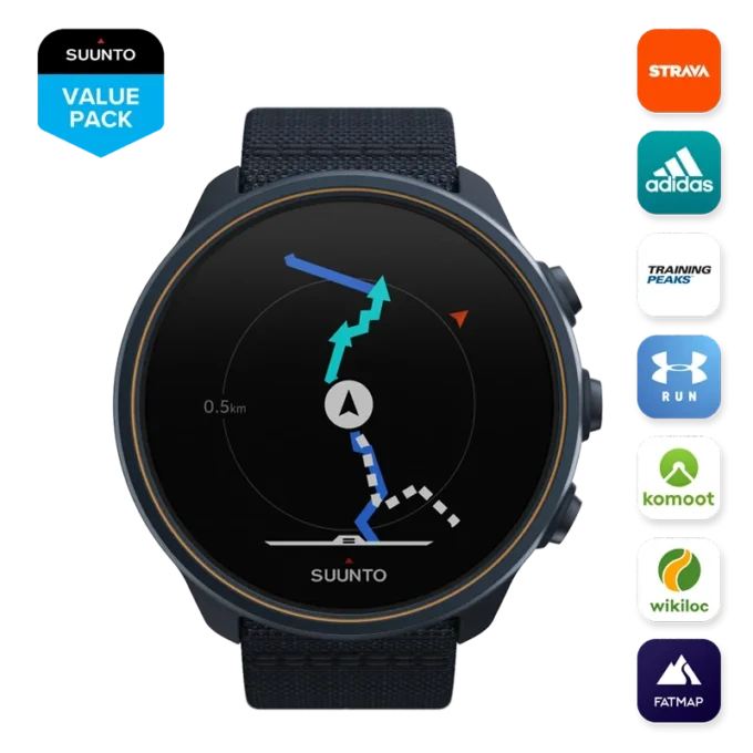 Suunto 9 Baro Granite Blue Titanium – GPS-klocka för ultralöpning Suunto 9 Baro Granite Blue Titanium – GPS-klocka för ultralöpning