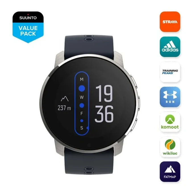 Suunto 9 Peak Granite Blue Titanium – ultratunn, liten, tålig GPS-sportklocka Suunto 9 Peak Granite Blue Titanium – ultratunn, liten, tålig GPS-sportklocka