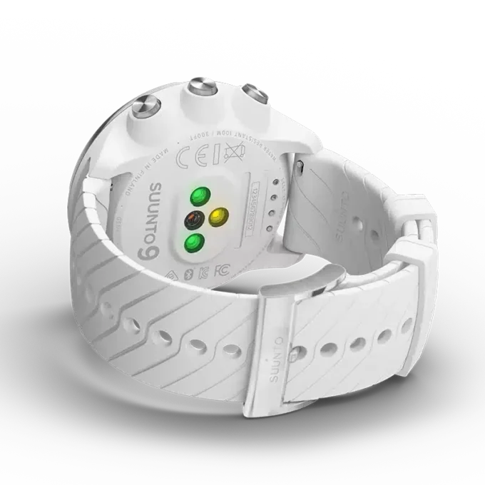 Suunto 9 vit – GPS-sportklocka med lång batteritid