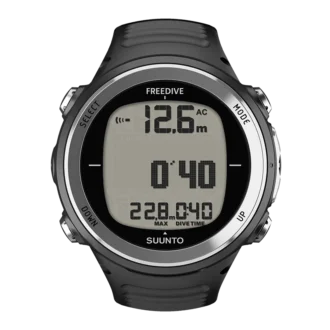 Suunto d4f black – lätt specialdator för fridykning