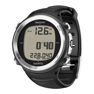 Suunto d4f black – lätt specialdator för fridykning