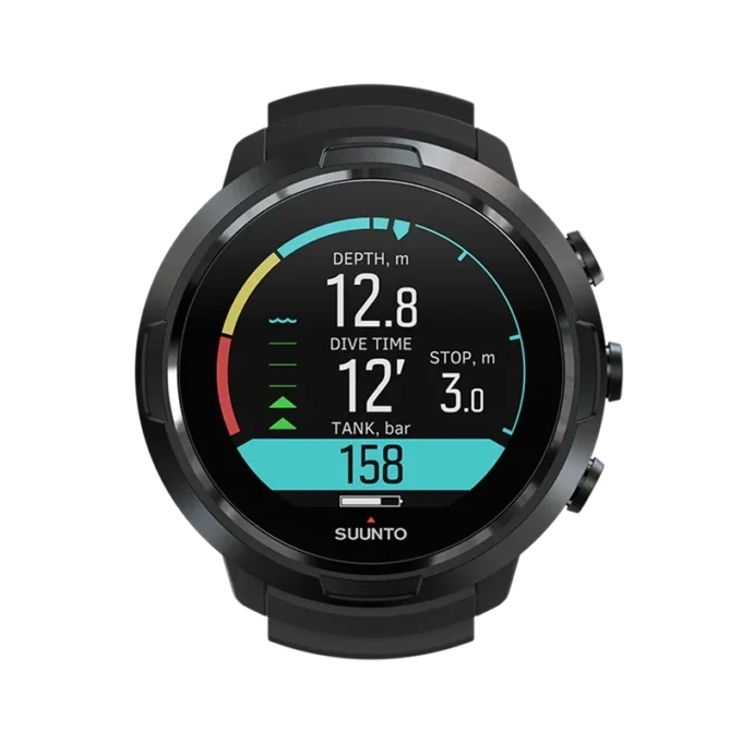 Suunto D5, en helt svart dykdator med färgskärm och utbytbara Suunto D5, en helt svart dykdator med färgskärm och utbytbara