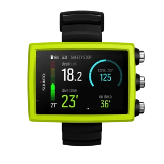 Suunto EON Core lime dykdator med färgskärm och stora siffror