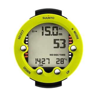 Suunto Zoop Novo Lime – lättanvänd dykdator med stor display