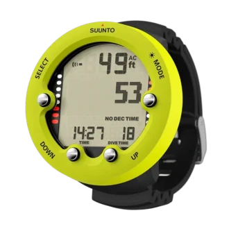 Suunto Zoop Novo Lime – lättanvänd dykdator med stor display