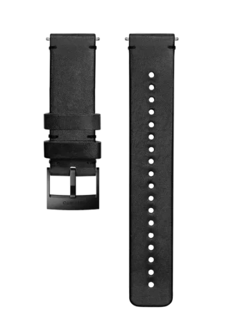 Svart 24 mm Suunto-klockarmband i läder för stadsbruk