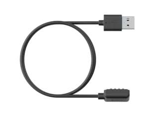 Svart magnetisk USB-kabel – ladda och uppdatera din Suunto-klocka