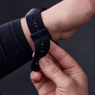 Ultramjukt svart mikrofiberarmband för tillbehör för sport och stil