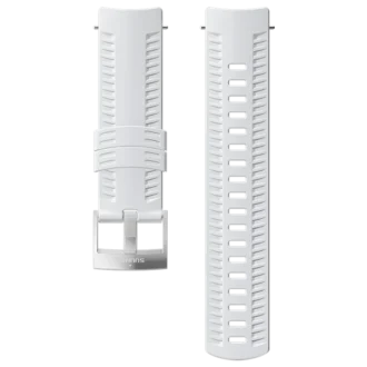 Vit 24 mm integrerad silikonarmband för Suunto-klockor för sport